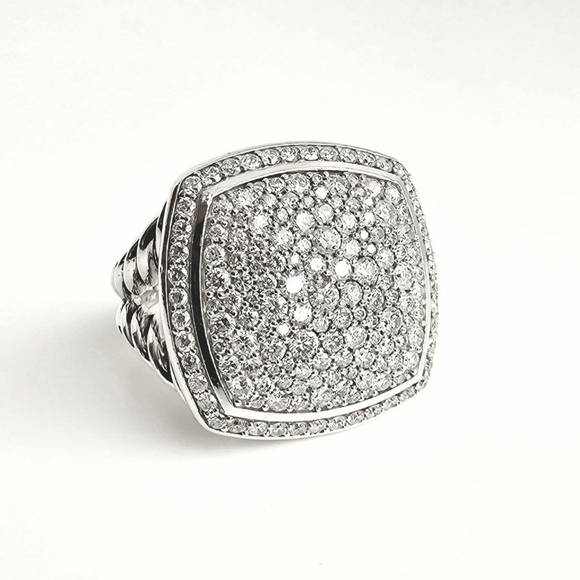 David Yurman Jewelry - David Yurman 17mm Albion Pavé Diamond Ring Size 7